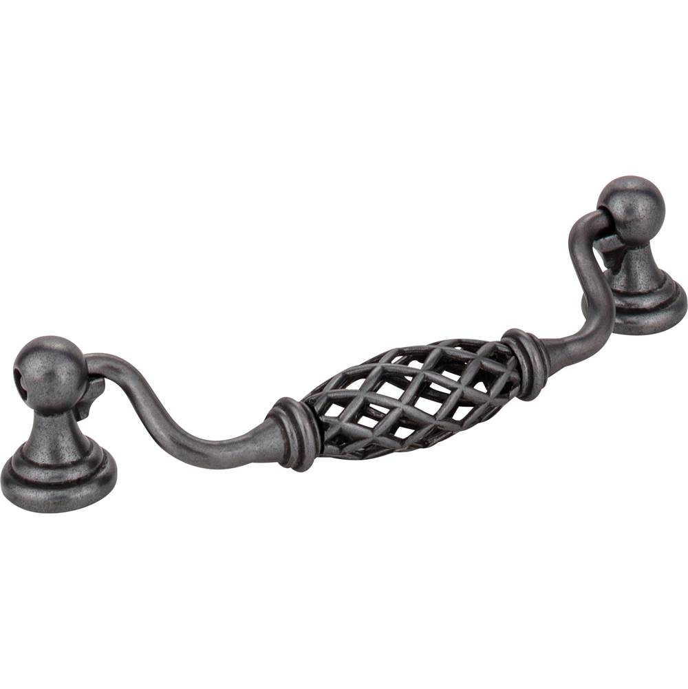 Jeffrey Alexander 128 mm Center-to-Center Gun Metal Birdcage Tuscany Drop and Ring Pull