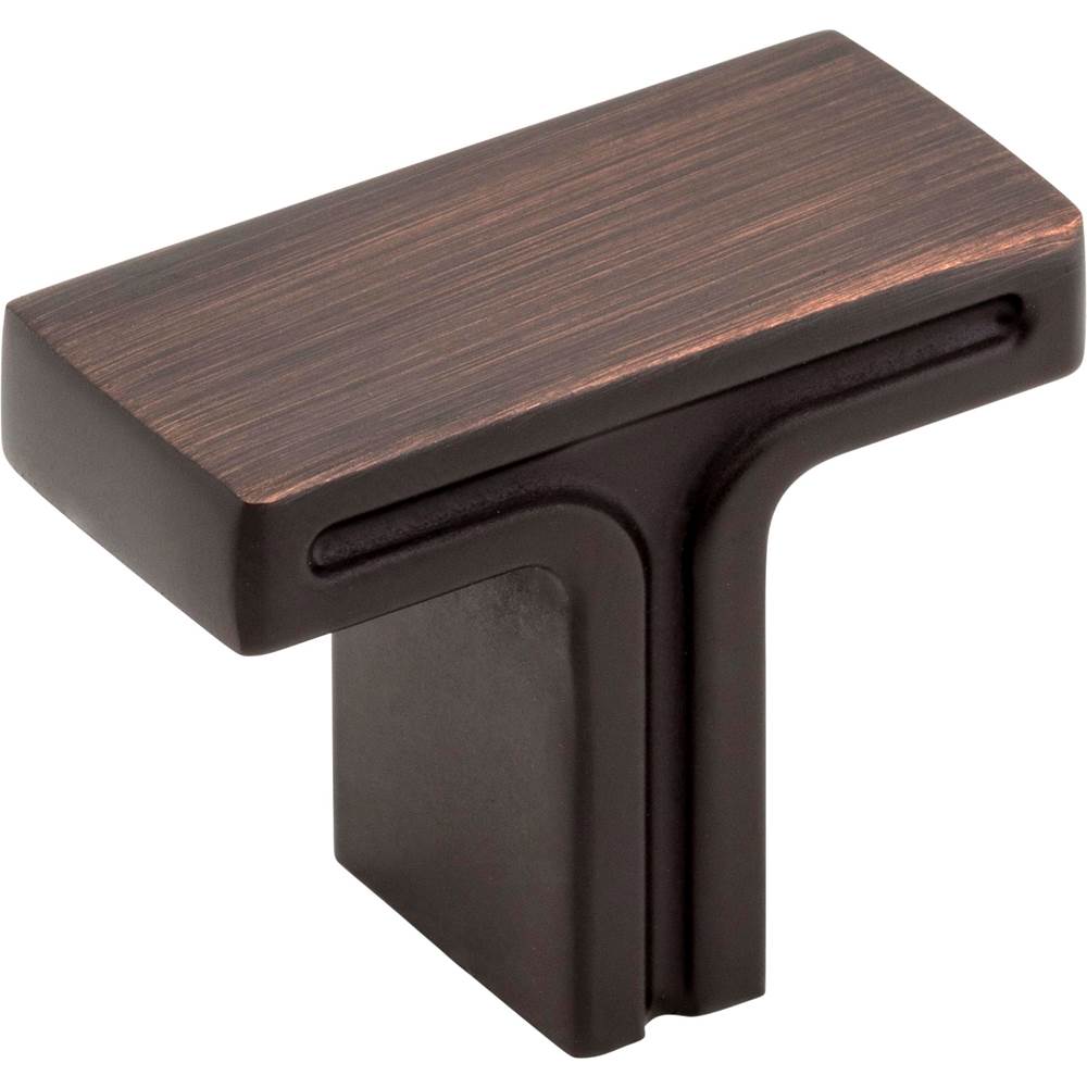 Jeffrey Alexander 1-3/8'' Overall Length Brushed Oil Rubbed Bronze Rectangle Anwick Cabinet Knob