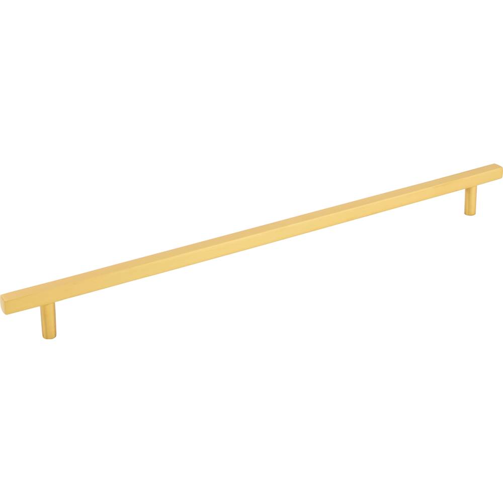 Jeffrey Alexander 305 mm Center-to-Center Brushed Gold Square Dominique Cabinet Bar Pull