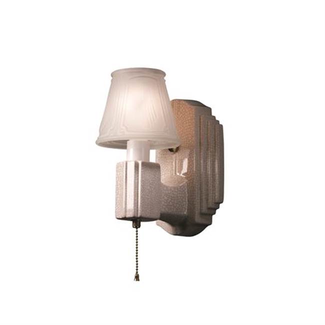 Justice Design Deco Rectangle w/ Clip-On Glass Shade