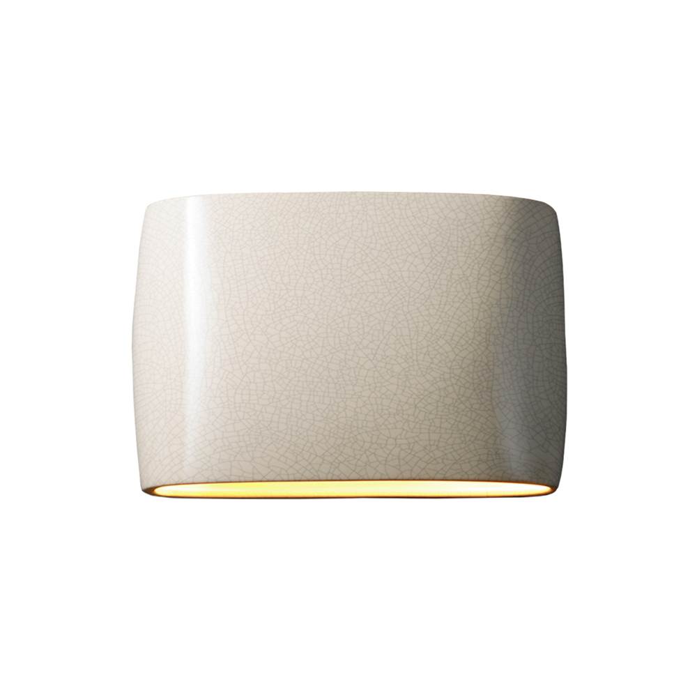 Justice Design Wide ADA Large Oval Wall Sconce - Open Top & Bottom