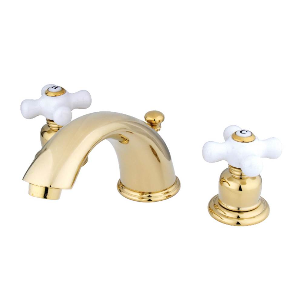 Kingston Brass Widespread Bathroom Faucet, Polished Brass