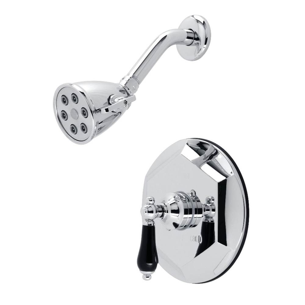Kingston Brass Metropolitan Onyx Shower Faucet Only with Lever Handle, Polished Chrome