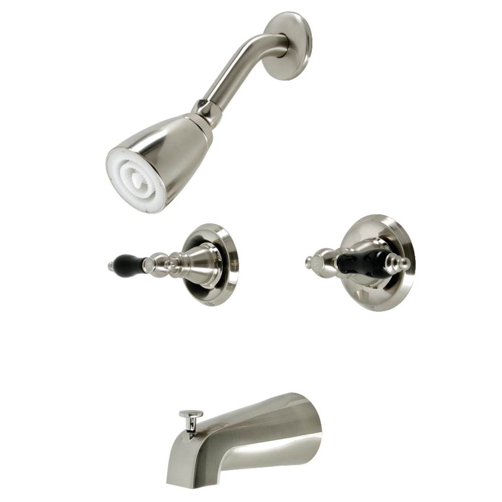 Kingston Brass Kingston Brass KB248AKL Duchess Two-Handle Tub and Shower Faucet, Brushed Nickel