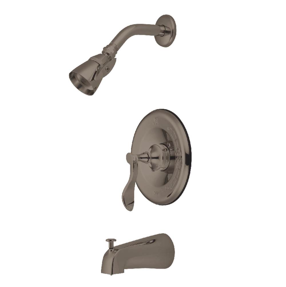 Kingston Brass Century Tub & Shower Faucet, Brushed Nickel