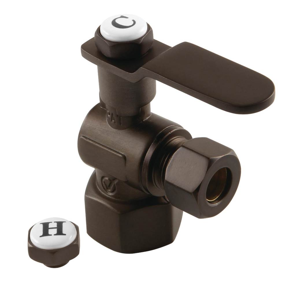 Kingston Brass Whitaker 1/2'' FIP x 3/8'' O.D. Comp Angle Stop Valve, Oil Rubbed Bronze