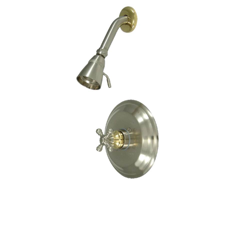 Kingston Brass Metropolitan Pressure Balanced Shower Faucet, Brushed Nickel/Polished Brass