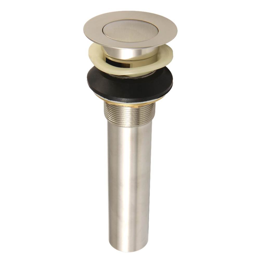Kingston Brass Complement Push-Up Drain with Overflow, Brushed Nickel
