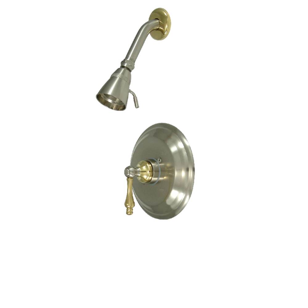 Kingston Brass Restoration Pressure Balanced Shower Faucet, Brushed Nickel/Polished Brass