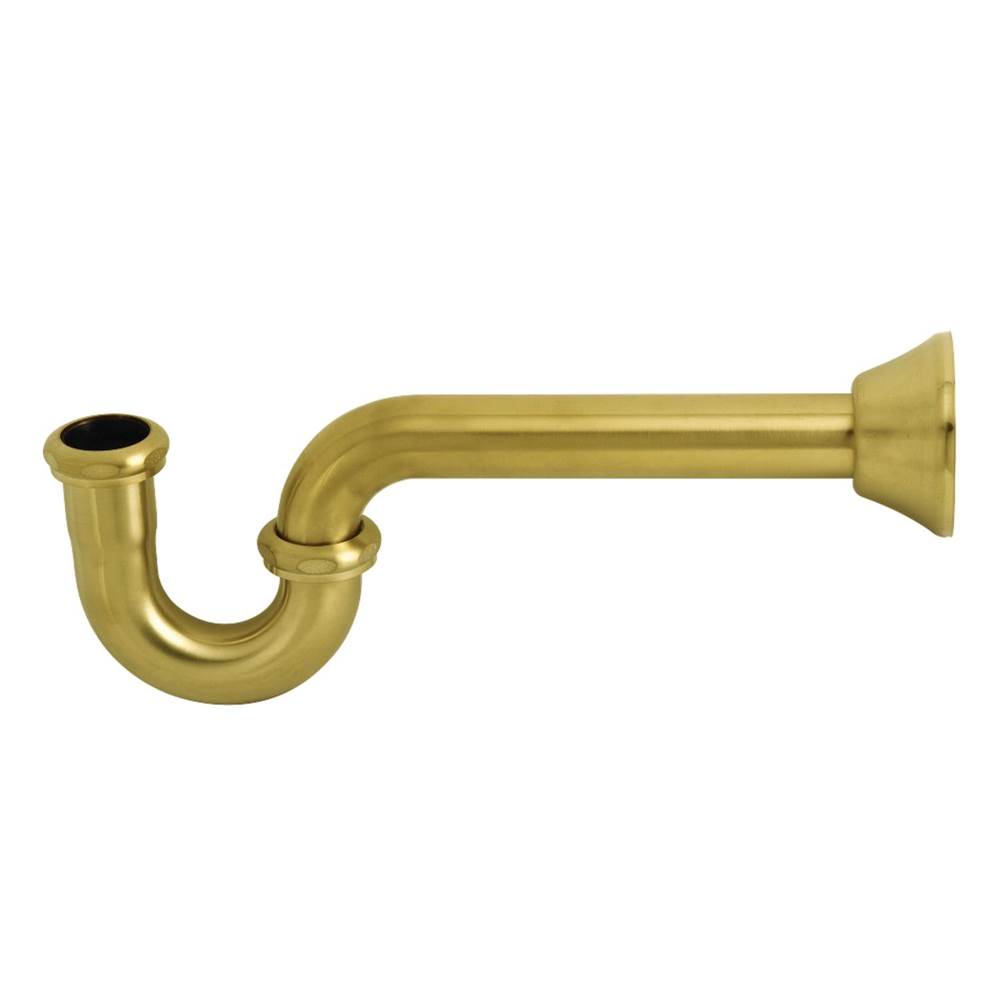 Kingston Brass Vintage 1-1/4-inch Decor P-Trap, 18 Gauge, Brushed Brass
