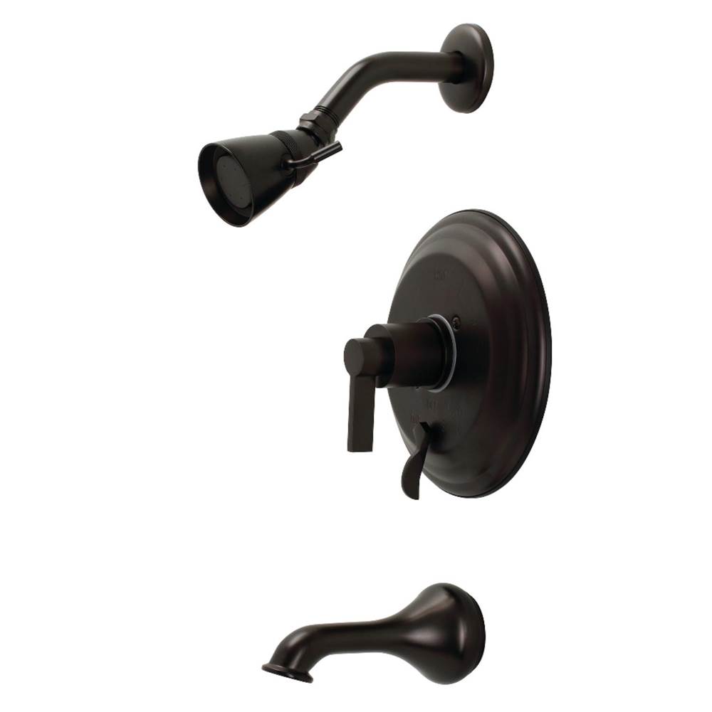 Kingston Brass NuvoFusion Single-Handle Tub and Shower Faucet, Oil Rubbed Bronze