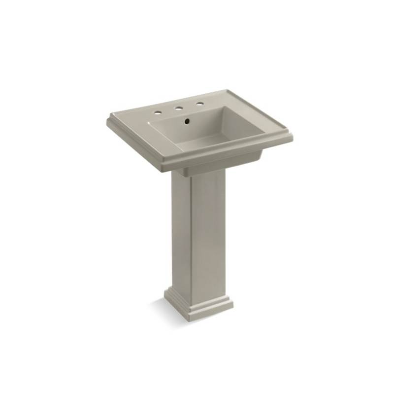 Kohler Tresham® 24'' pedestal bathroom sink with 8'' widespread faucet holes