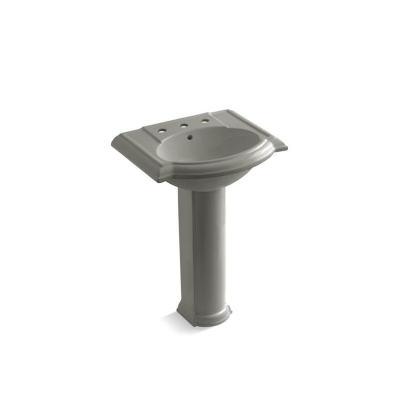 Kohler Devonshire® 24'' pedestal bathroom sink with 8'' widespread faucet holes