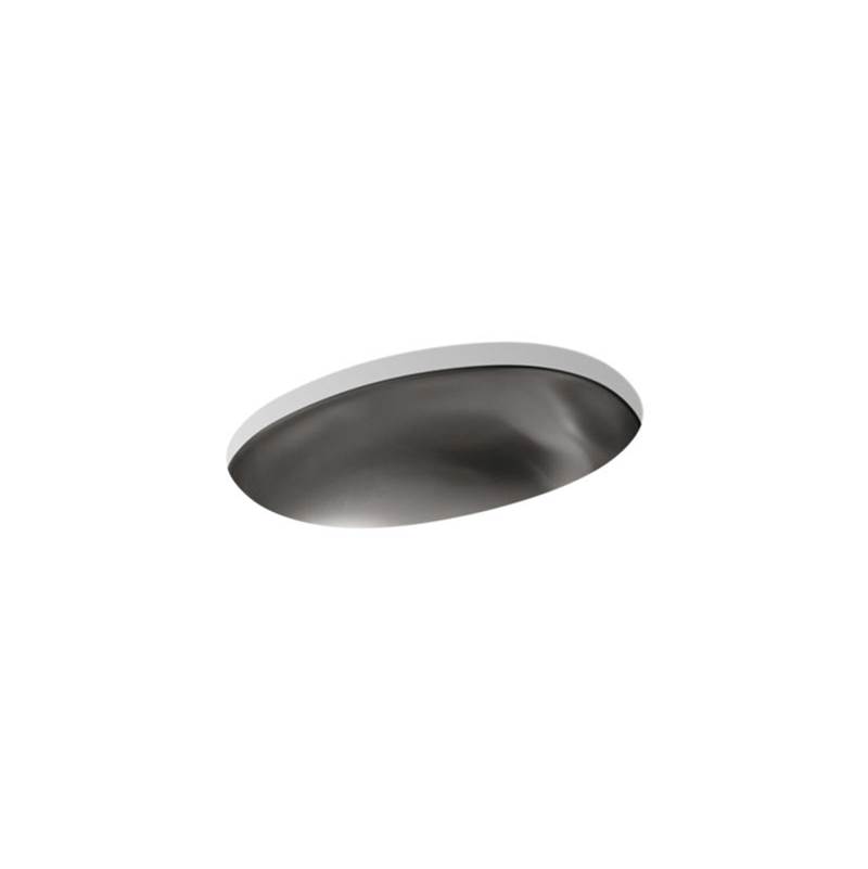 Kohler Bolero® Oval Drop-in/undermount bathroom sink with satin finish