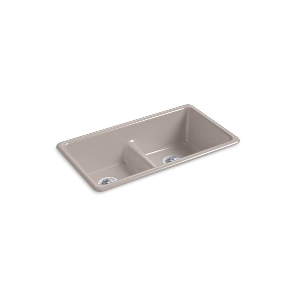 Kohler Iron/Tones Smart Divide 33 in. Top-/Undermount Double-Bowl Kitchen Sink