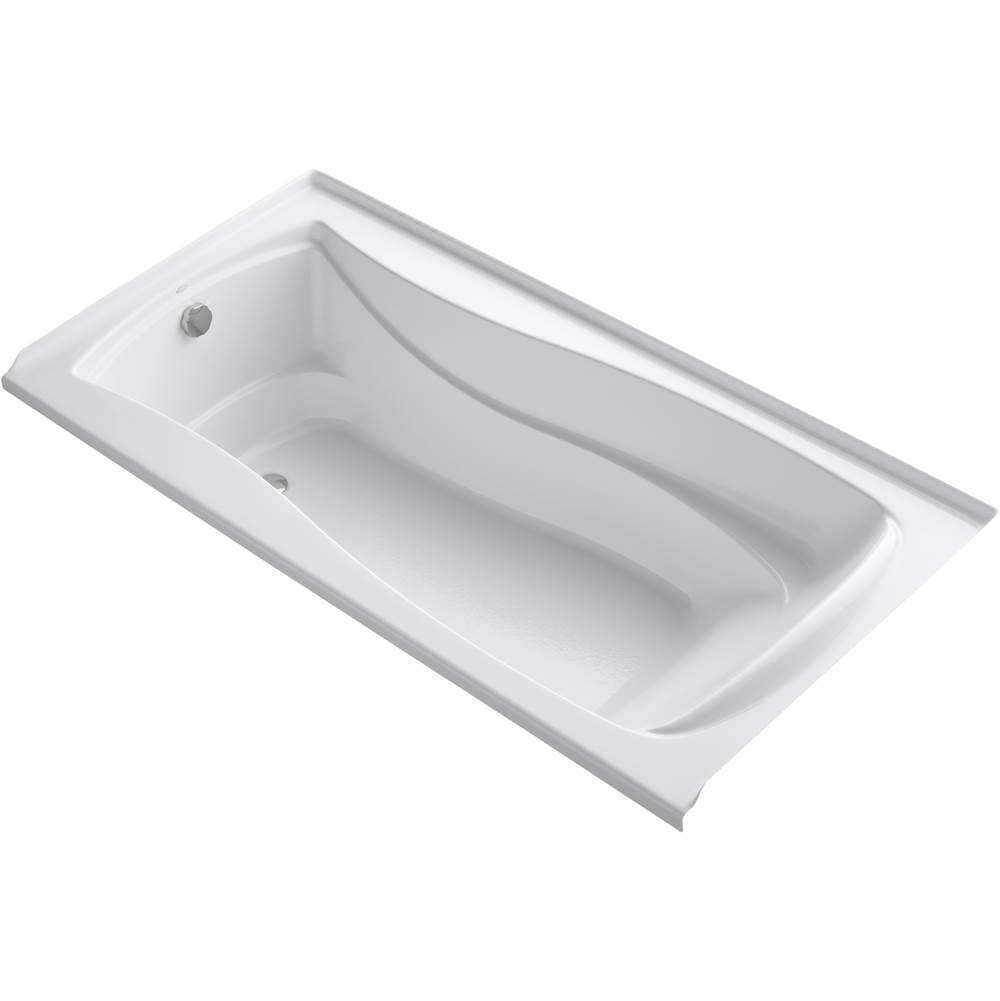Kohler Mariposa® 72'' x 36'' integral flange Heated BubbleMassage™ air bath with Bask® heated surface and left-hand drain