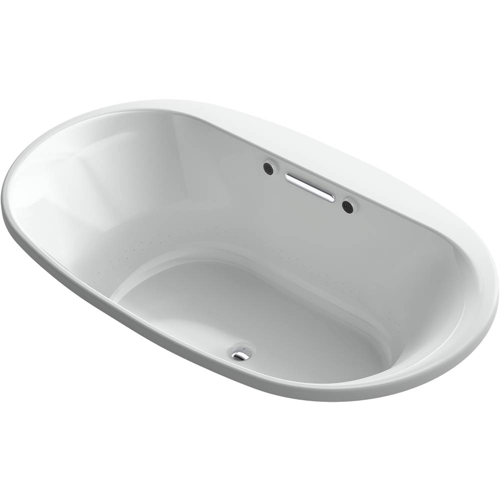 Kohler Underscore® Oval 71-1/2'' x 41-1/2'' Heated BubbleMassage™ air bath with Bask® heated surface