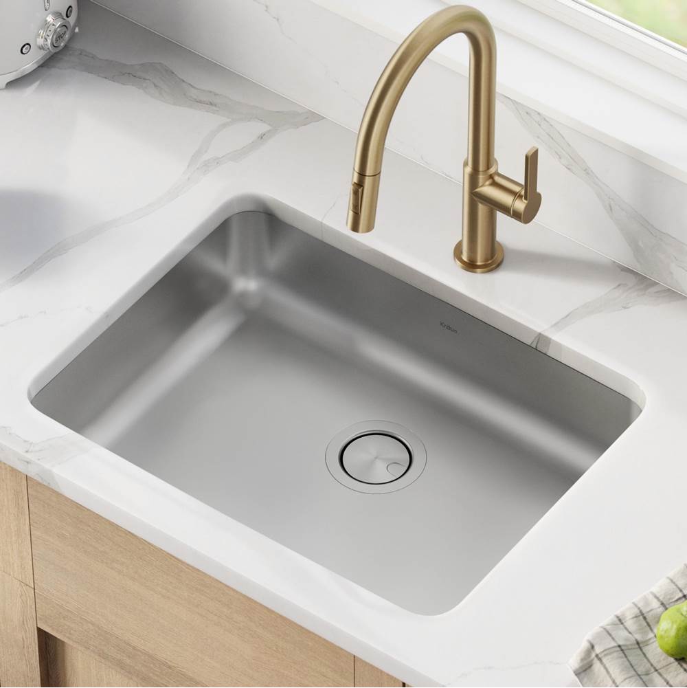 Kraus KRAUS Dex 25 in. Undermount 16 Gauge Antibacterial Stainless Steel Single Bowl ADA Kitchen Sink