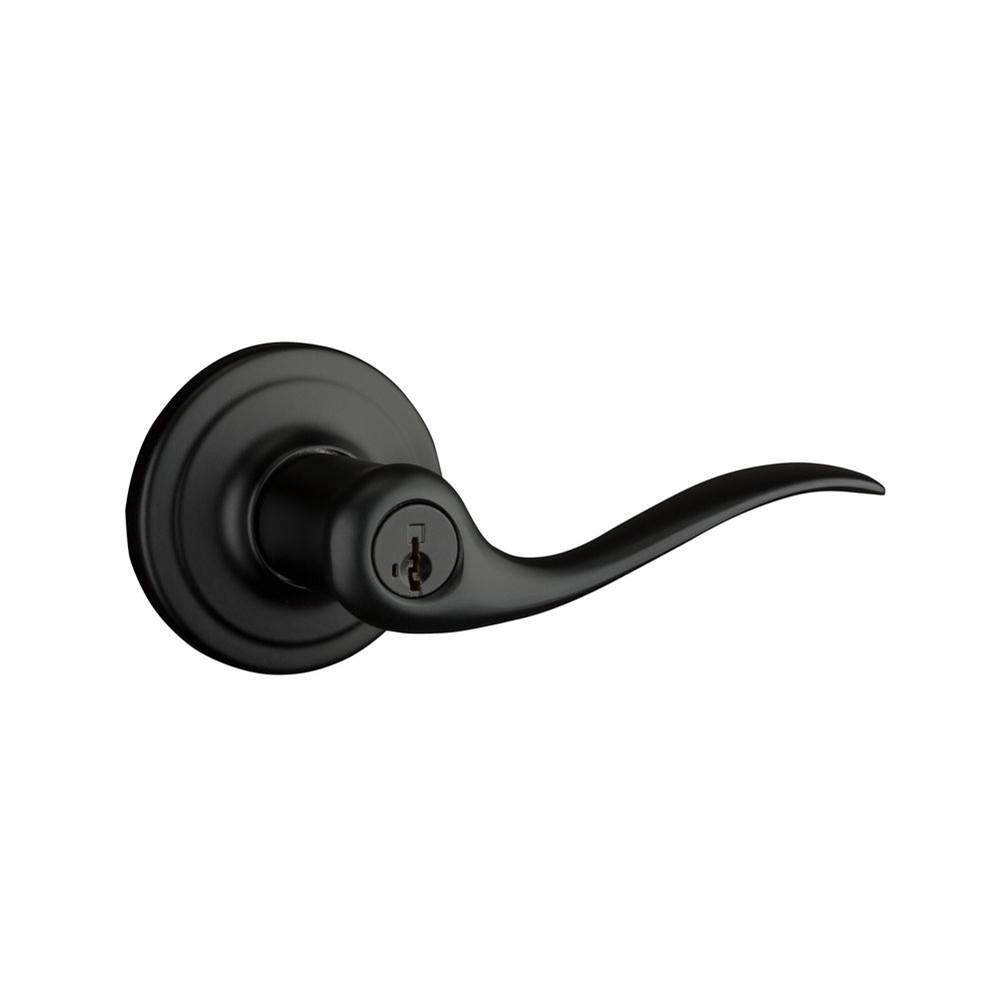 Kwikset Keyed Entry Lever featuring SmartKey in Iron Black