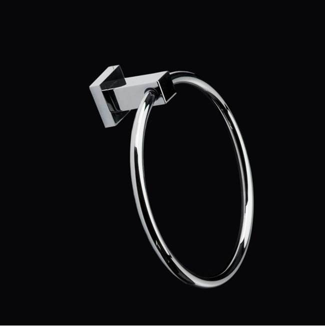 Lacava Wall-mount 6 3/4''W towel ring made of chrome plated brass