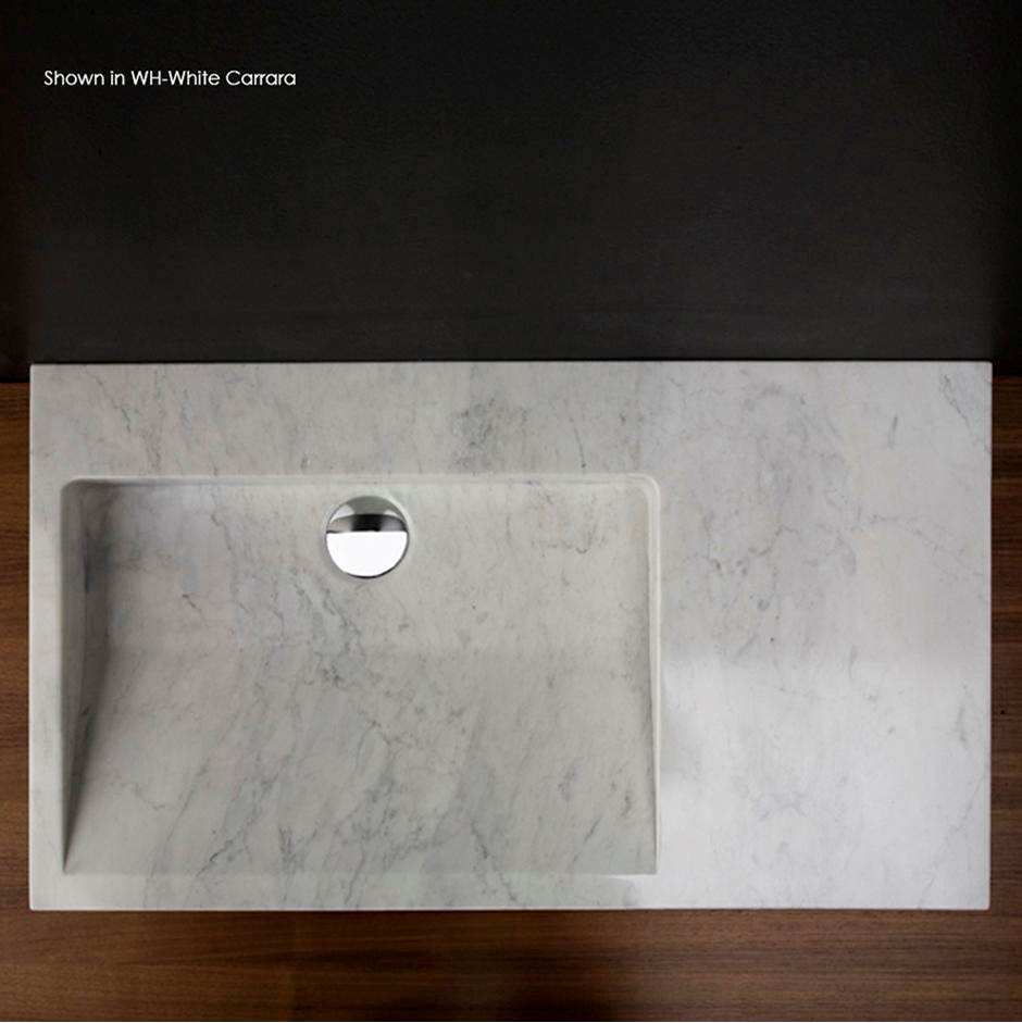 Lacava Vessel or vanity top Bathroom Sink made of natural stone, no overflow. Unfinished back.32''W, 18''D, 3''H, one faucet hole