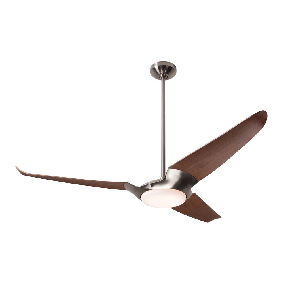 Modern Fan Company IC/Air (3 Blade ) Fan; Bright Nickel Finish; 56'' Mahogany Blades; 20W LED; Remote Control