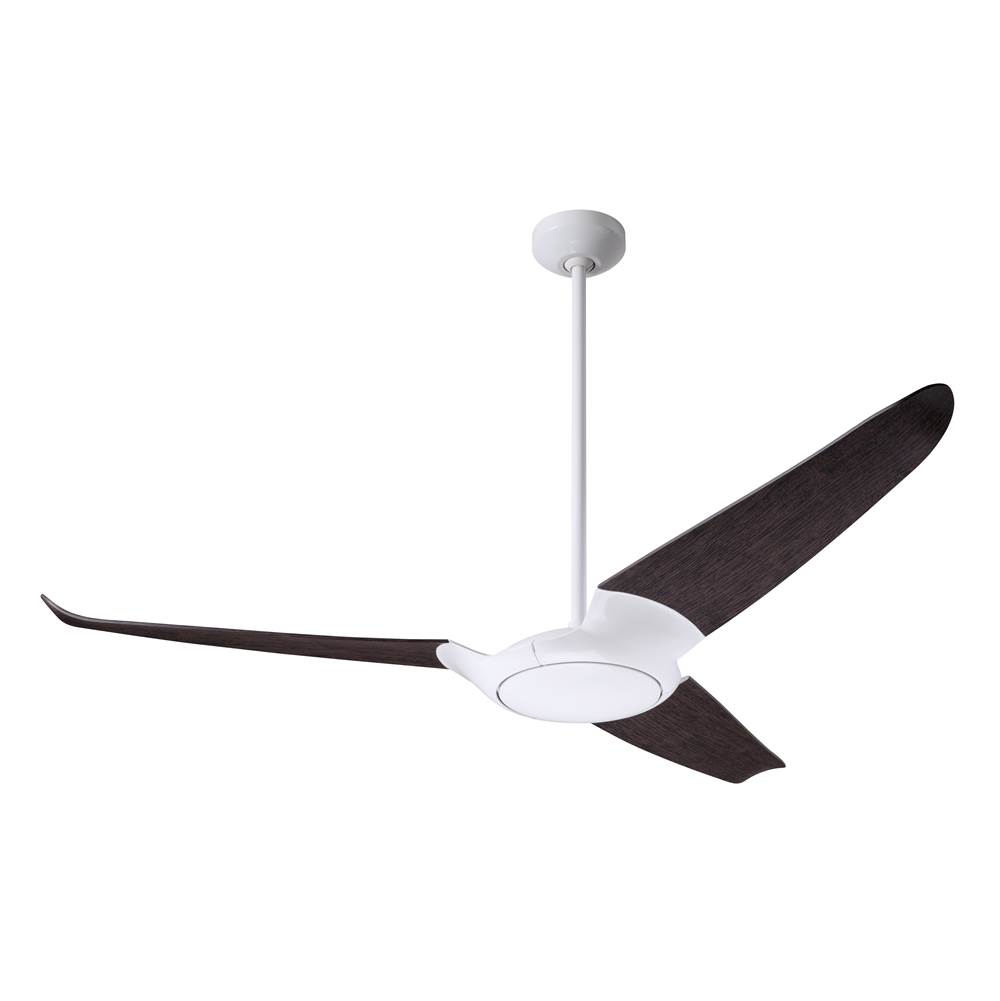 Modern Fan Company IC/Air (3 Blade ) Fan; Gloss White Finish; 56'' Ebony Blades; No Light; Wall Control