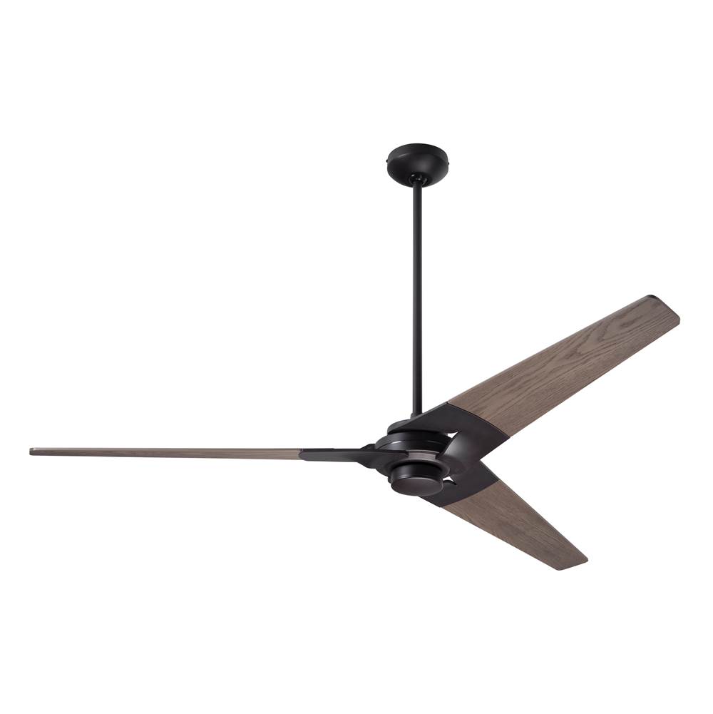 Modern Fan Company Torsion Fan; Dark Bronze Finish; 62'' Graywash Blades; No Light; Fan Speed and Light Control (2-wire)