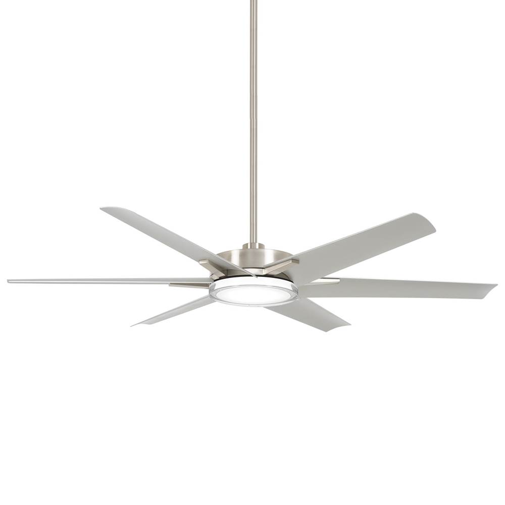 Minka Aire Deco 65 in. CCT LED Indoor Brushed Nickel Wet Ceiling Fan with Remote
