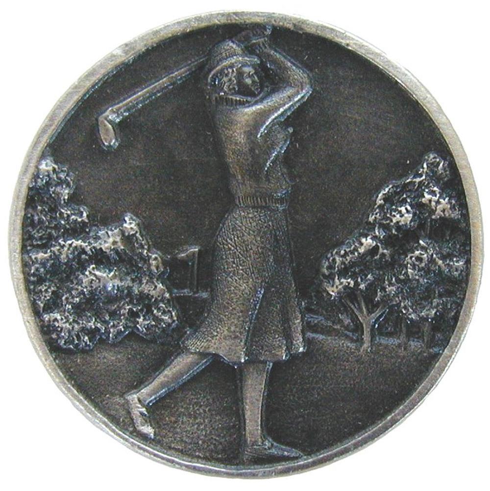 Notting Hill Lady of the Links Knob Antique Pewter