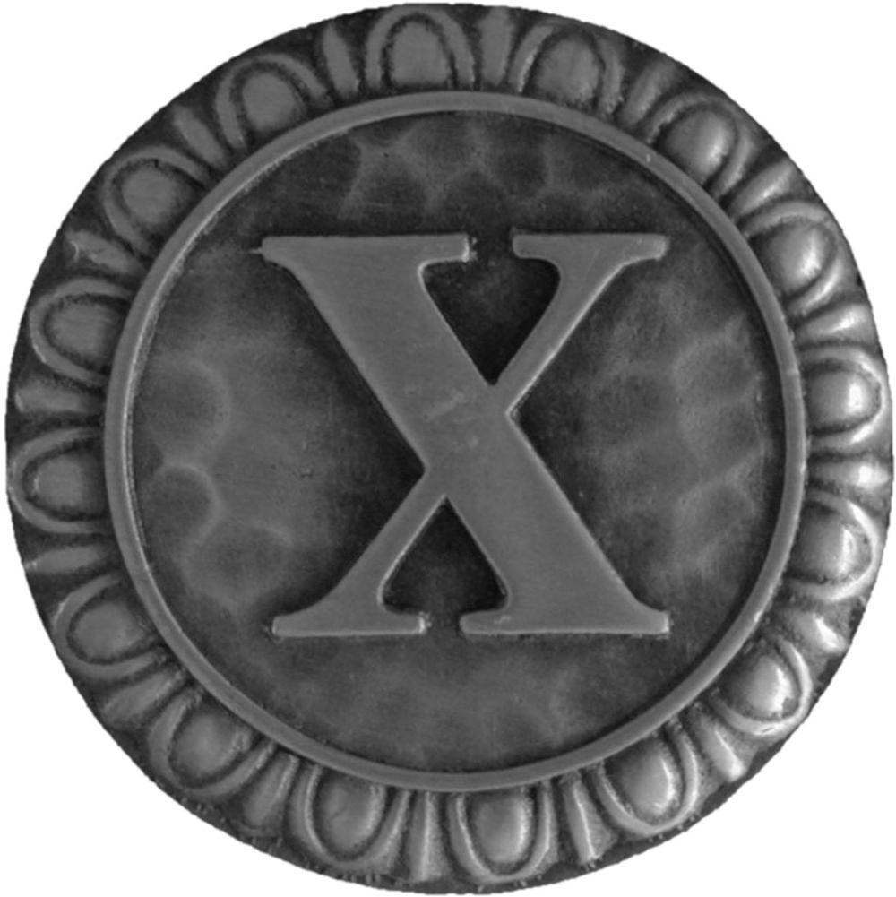 Notting Hill Initial X Knob Antique Pewter