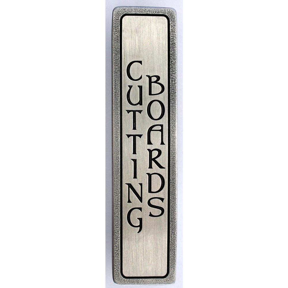 Notting Hill ''CUTTING BOARDS'' Pull Antique Pewter (Vertical - 2 lines)