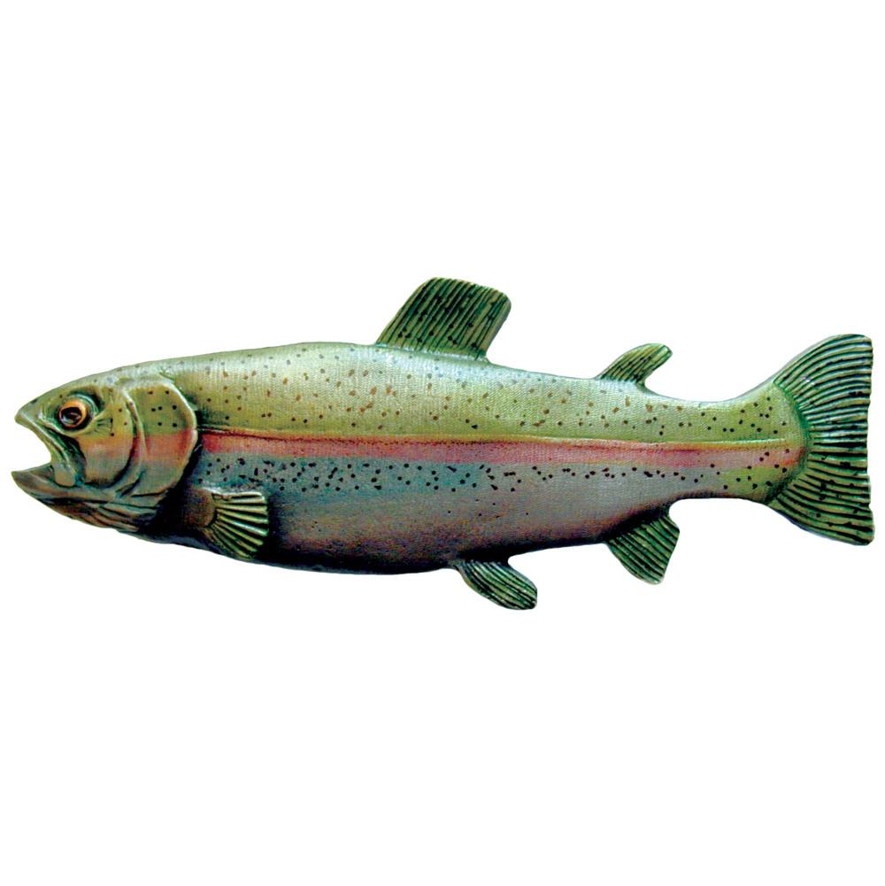 Notting Hill Rainbow Trout Pull Hand-tinted Antique Pewter (Right side/faces left)