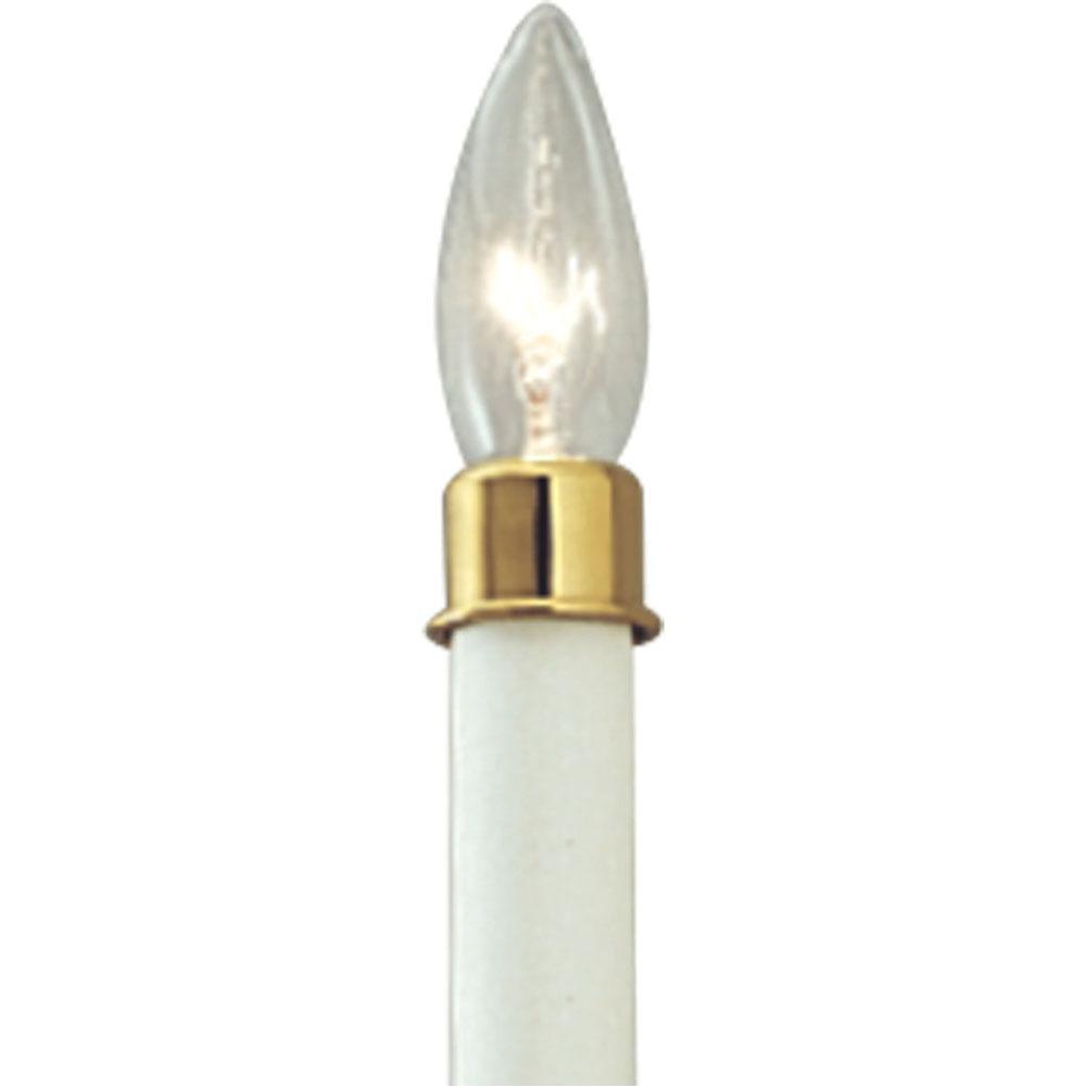 Progress Lighting Polished Solid Brass Candle-Cap Accessory for Chandeliers