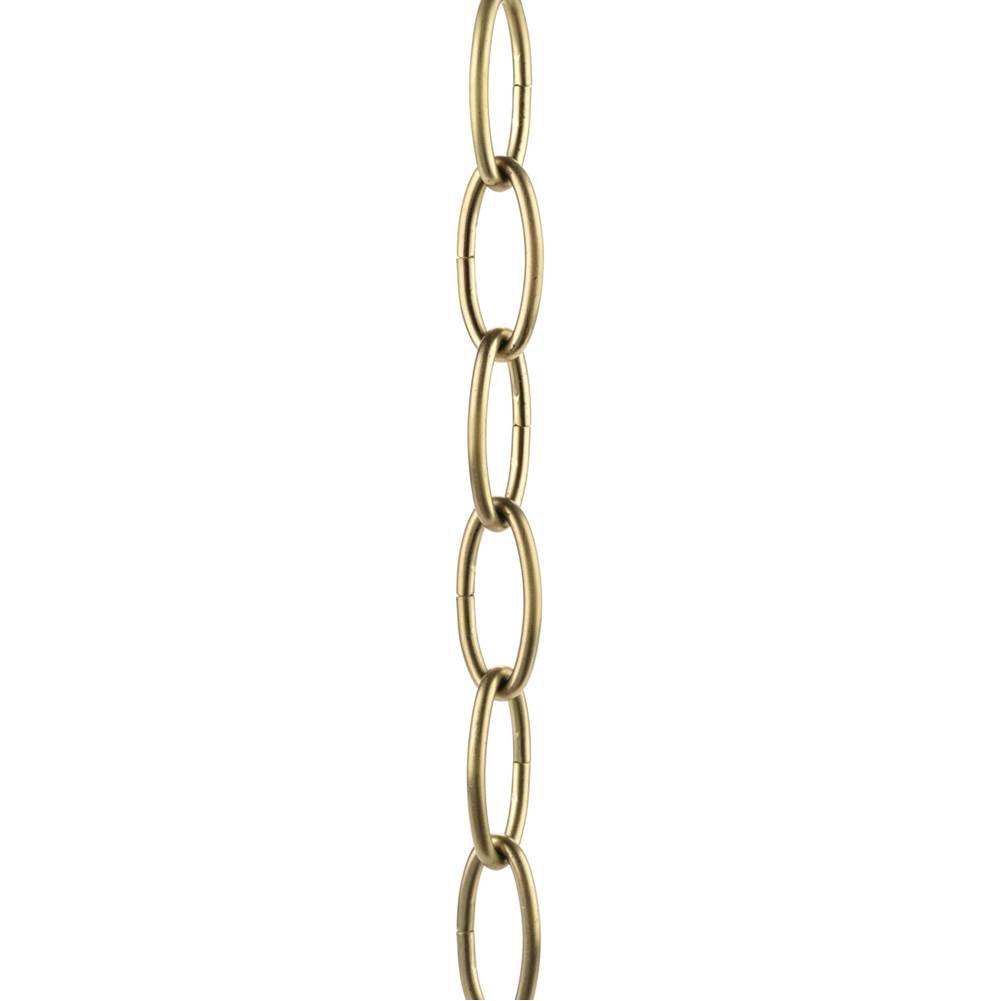 Progress Lighting Accessory Chain - 48-inch of 9 Gauge Chain in Vintage Brass