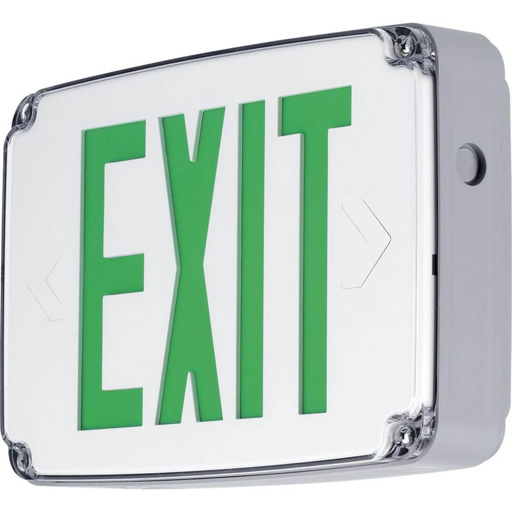 Progress Lighting Wet Location LED Emergency Exit Sign Single Face Green Letter