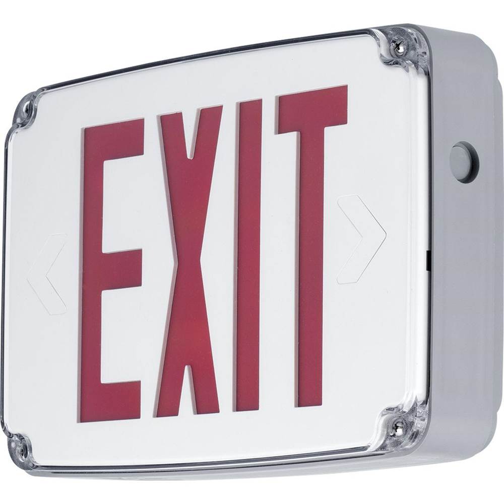 Progress Lighting Wet Location LED Emergency Exit Double Face Sign Red Letters
