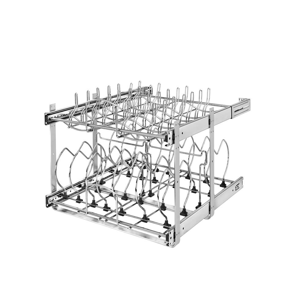 Rev-A-Shelf Two-Tier Steel Wire Pull Out Cookware Cabinet Organizer