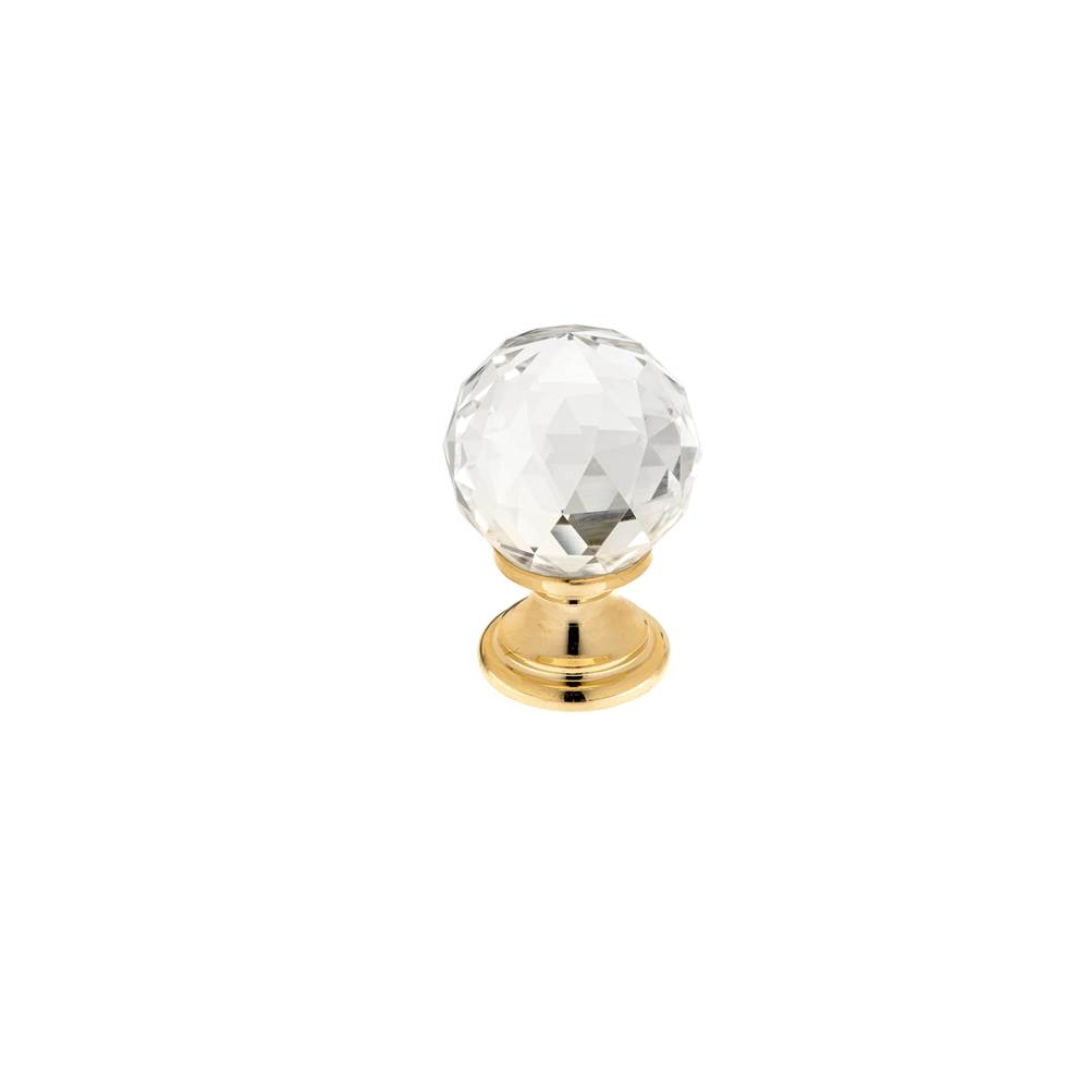 Richelieu America Contemporary Swarovski Crystal and Gold/Brass Knob - 993