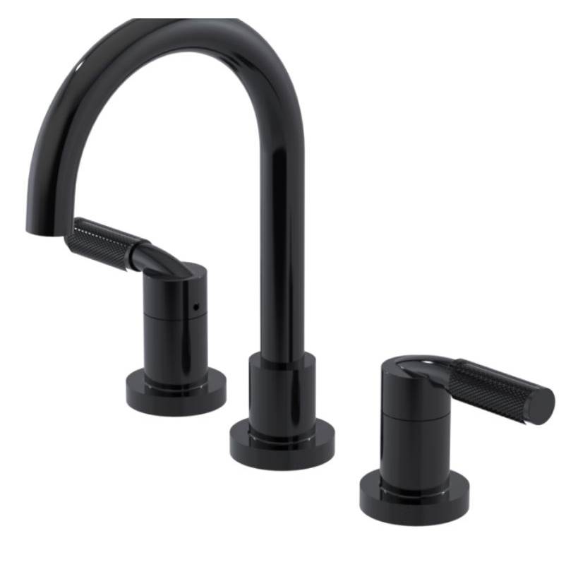 Rubinet Widespread Lav. Set. (less drain) in Black With Maroon Accent