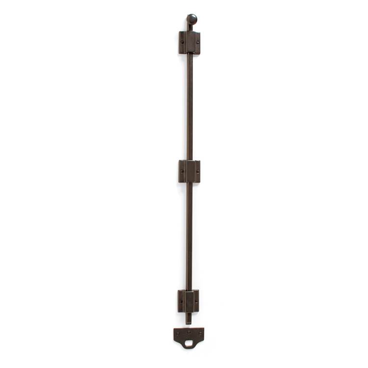 Sun Valley Bronze 30'' Extended square surface bolt set w/universal strike. Includes 2 guides.