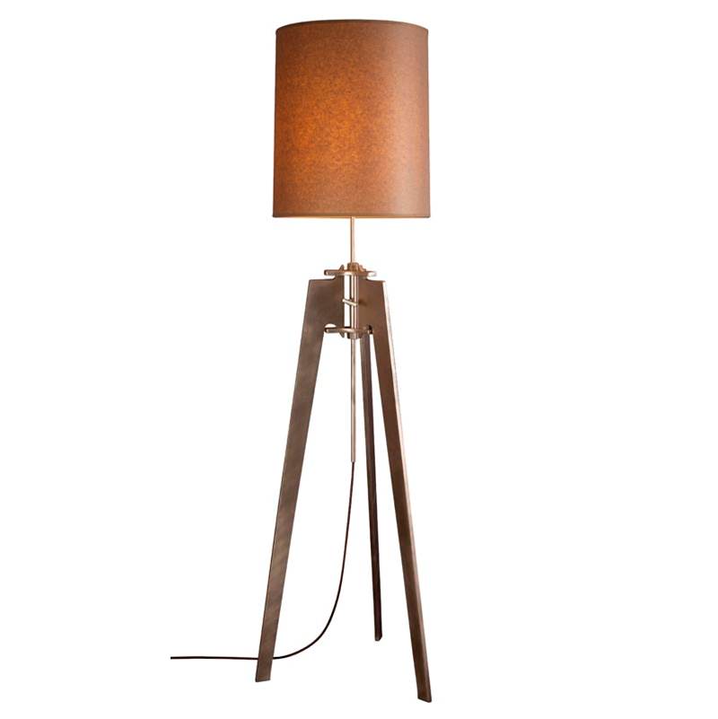 Sun Valley Bronze Otto floor lamp. Includes 60W LED clear bulb and Style 40/16'' cylinder lamp shade.