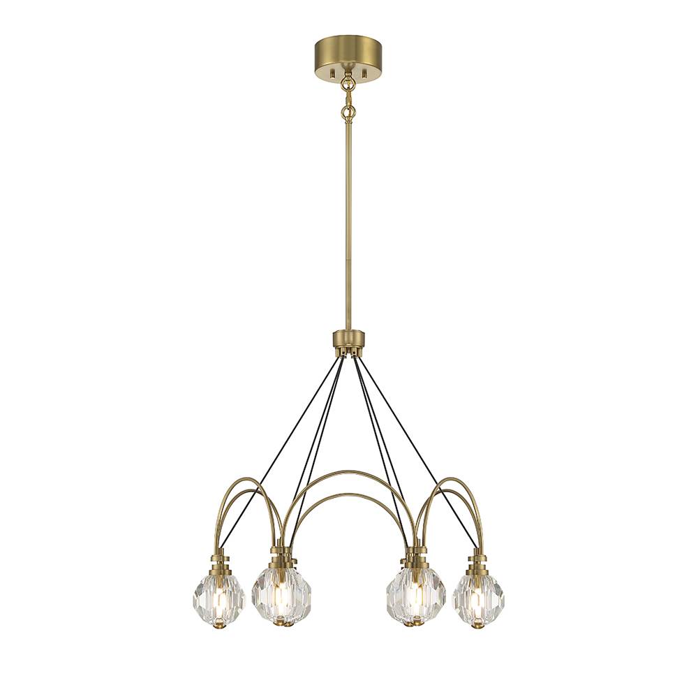 Savoy House Burnham 6-Light LED Chandelier in Warm Brass
