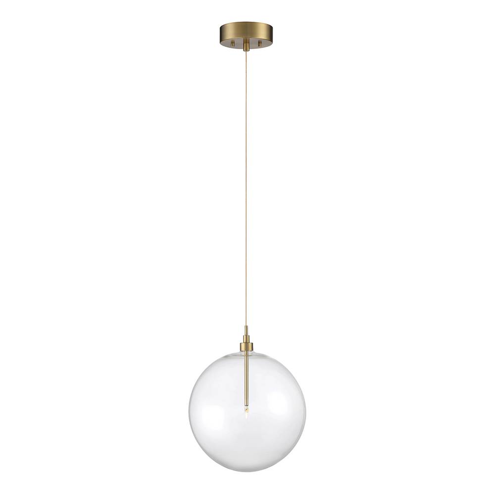 Savoy House 1-Light Pendant in Natural Brass