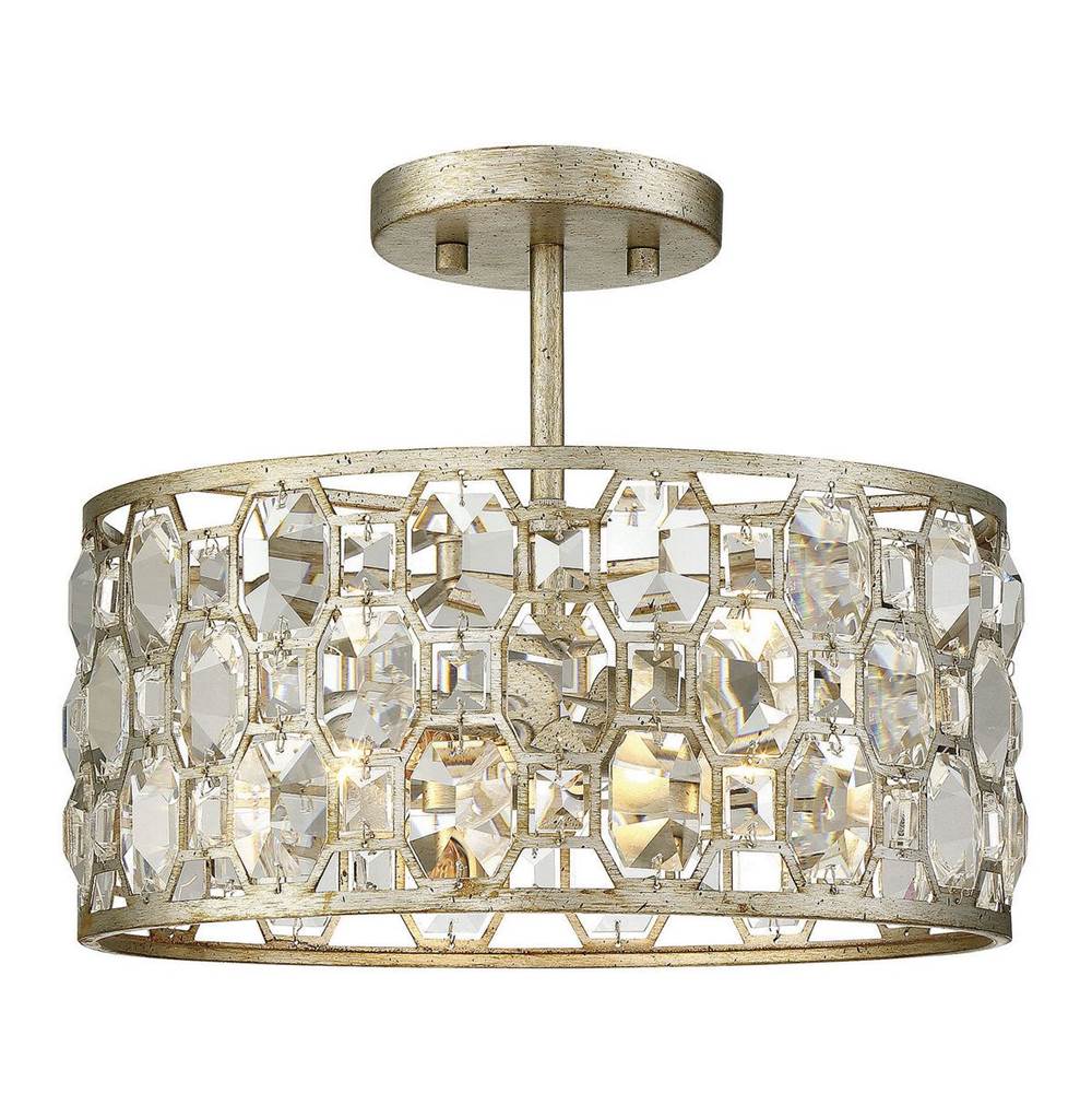 Savoy House 2-Light Ceiling Light in Silver Gold