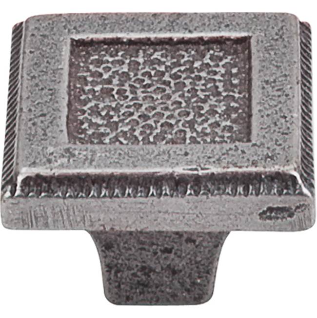 Top Knobs Square Inset Knob 1 5/16 Inch Cast Iron