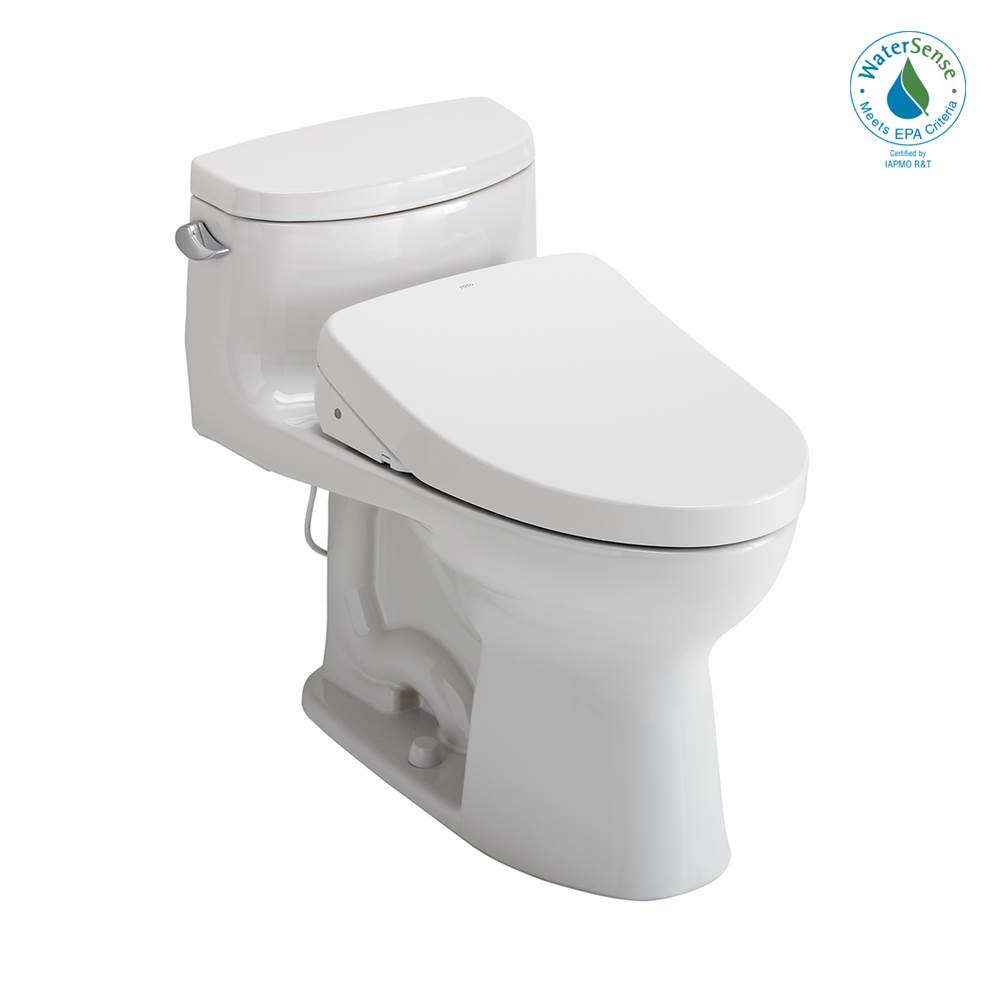 TOTO Toto® Washlet+® Supreme® II One-Piece Elongated 1.28 Gpf Toilet And Washlet+® S550E Contemporary Bidet Seat, Cotton White