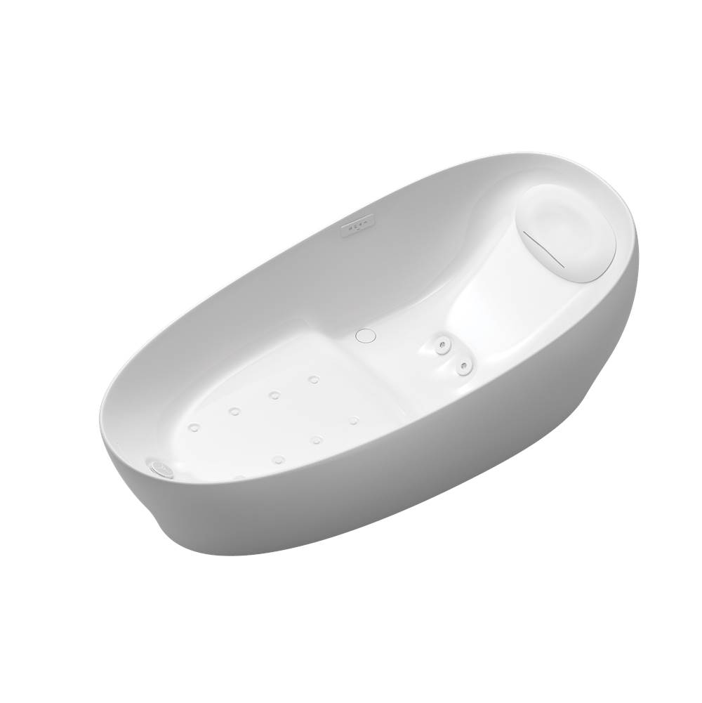 TOTO Toto® Flotation Bathtub With Zero Dimension® And Hydrohands, Gloss White
