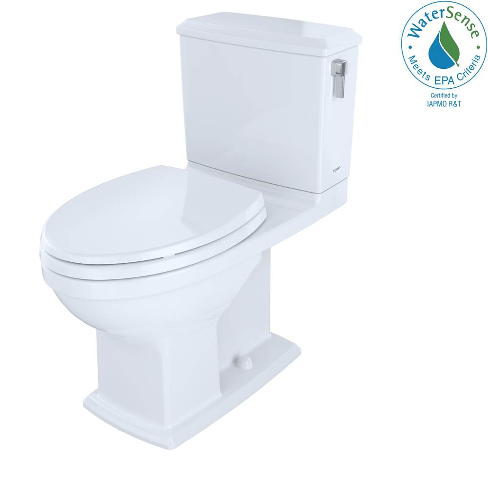 TOTO Toto Connelly Washlet+ Two-Piece Elongated Dual Flush 1.28 And 0.9 Gpf Universal Height Toilet With Cefiontect And Right Hand Lever, Cotton White