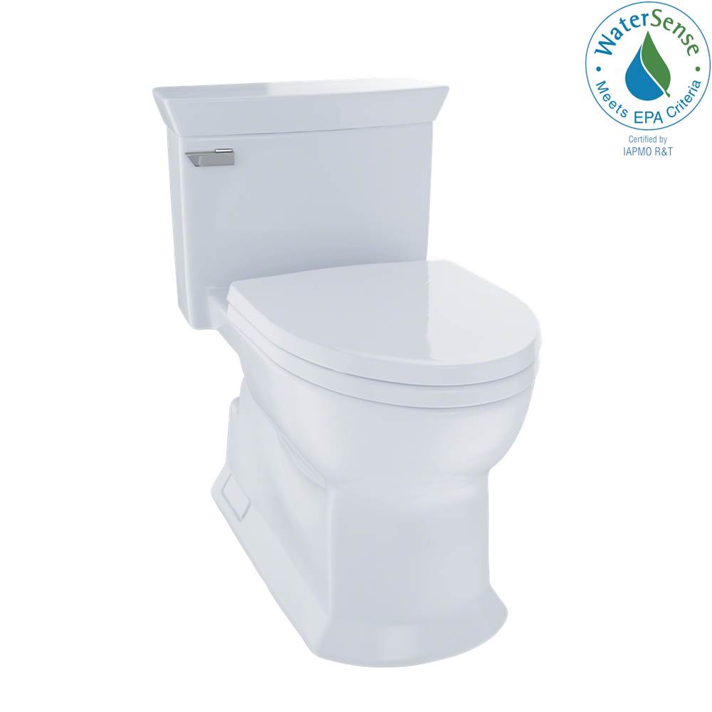 TOTO Toto® Eco Soirée® One Piece Elongated 1.28 Gpf Universal Height Skirted Toilet With Cefiontect, Cotton White